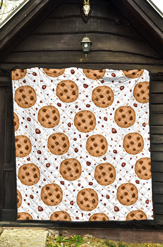 Chocolate Chip Cookie Pattern Premium Quilt
