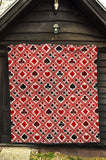 Casino Cards Suits Pattern Print Design 03 Premium Quilt
