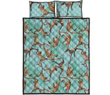 Monkey Palm tree background Quilt Bed Set