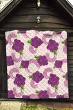 Cute Grape Pattern Premium Quilt