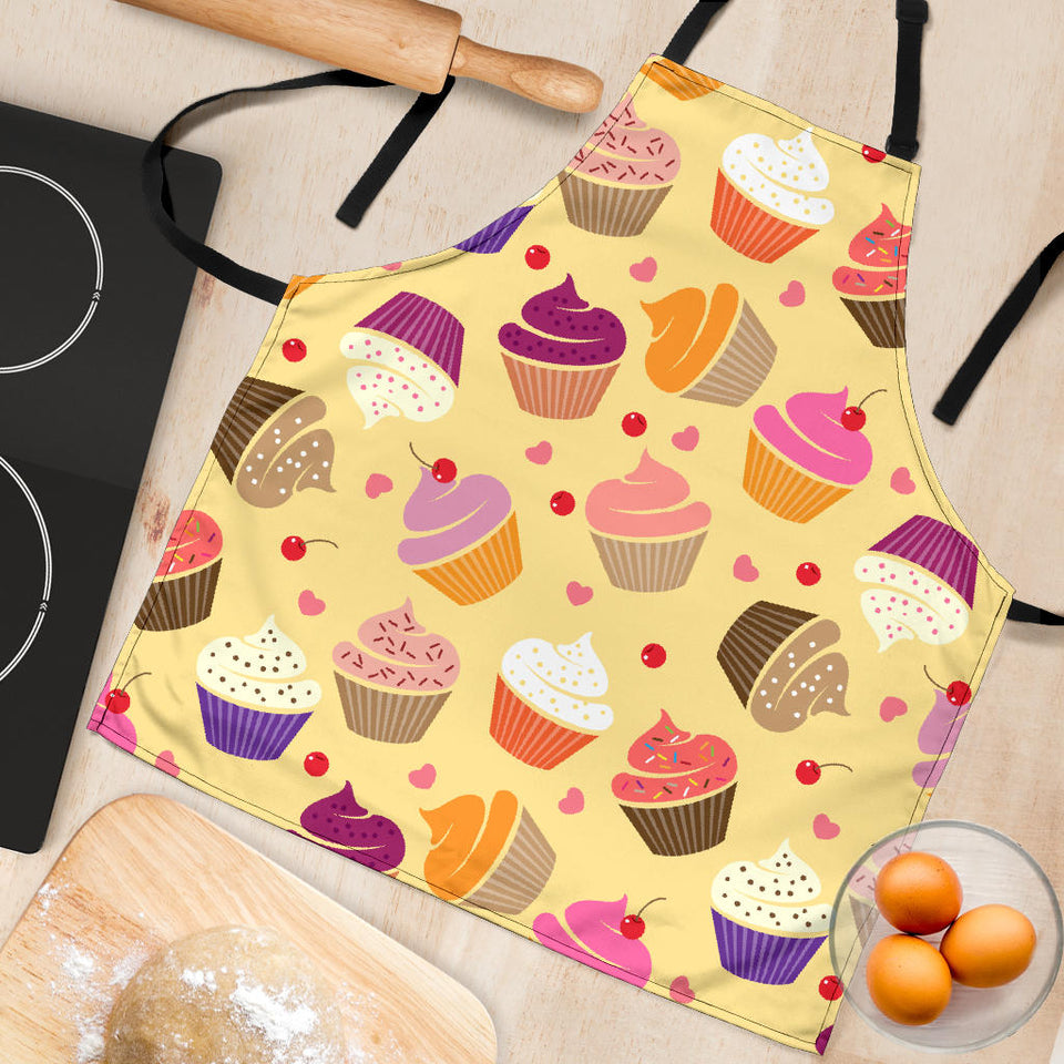 Cake Cupcake Heart Cherry Pattern Adjustable Apron