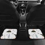 Polar Bears Star Poka Dot Pattern Front And Back Car Mats