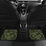Digital Green Camo Camouflage Pattern Front And Back Car Mats