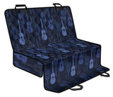 Blue Theme Guitar Pattern Dog Car Seat Covers