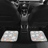 Cute Rainbow Clound Star Pattern Front And Back Car Mats