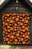 Halloween Pumpkin Pattern Premium Quilt