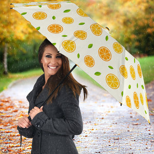Oranges Leaves Pattern Umbrella