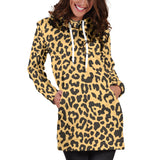 Leopard Skin Print Women'S Hoodie Dress