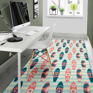 Surfboard Pattern Print Design 02 Area Rug