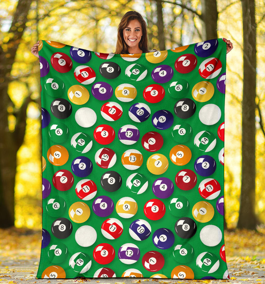 Billiard Ball Pattern Print Design 02 Premium Blanket