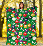 Billiard Ball Pattern Print Design 02 Premium Blanket
