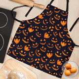 Halloween Pattern Pumpkin Background Adjustable Apron