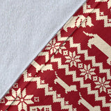 Dachshund Nordic Pattern Premium Blanket