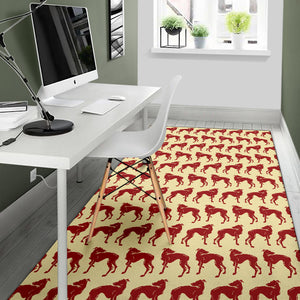 Greyhound Pattern Print Design 04 Area Rug
