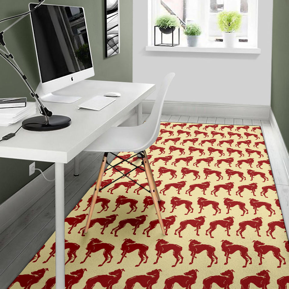 Greyhound Pattern Print Design 04 Area Rug