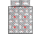 Cute polar bear christmas snow pattern Quilt Bed Set