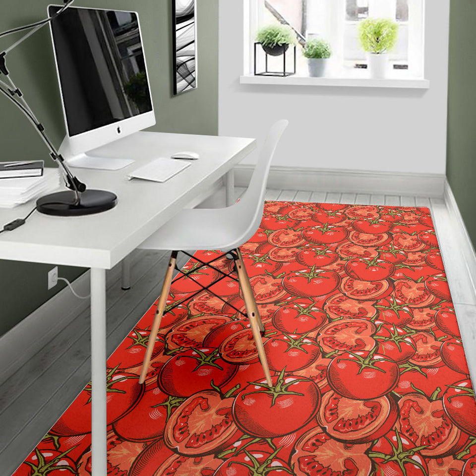 Red Tomato Pattern Area Rug