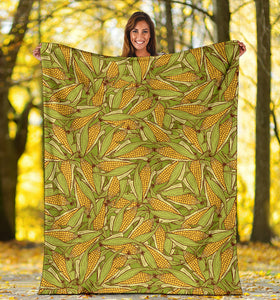Corn Pattern Print Design 01 Premium Blanket
