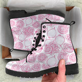 Sketch Guava Pattern Leather Boots