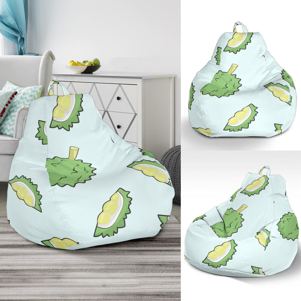 Durian Pattern Blue Background Bean Bag Cover