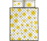 Sun pattern Quilt Bed Set