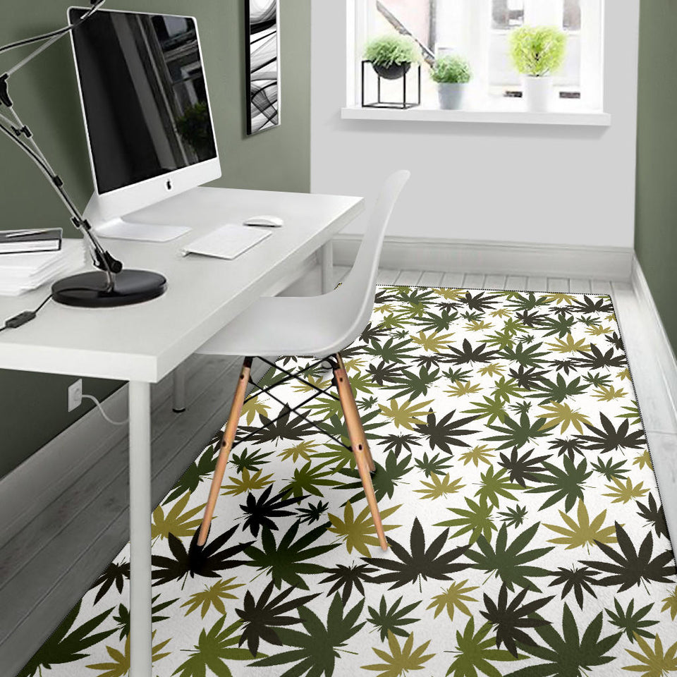 Canabis Marijuana Weed Pattern Print Design 05 Area Rug