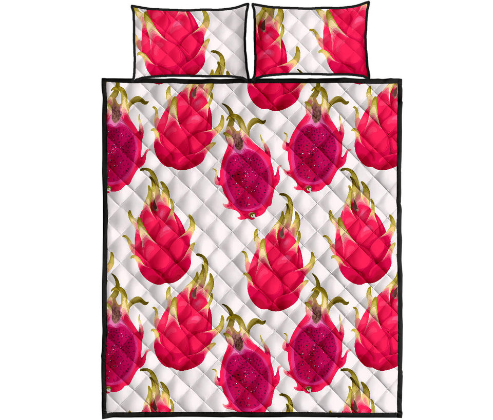 dragon fruits design pattern Quilt Bed Set