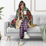Colorful Snake Plant Pattern Hooded Blanket