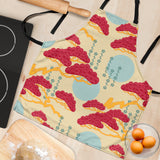 Red Bonsai Gray Sun Japanese Pattern Adjustable Apron