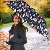 Deers Winter Christmas Pattern Umbrella