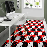 Dice Pattern Print Design 02 Area Rug