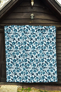 Hibiscus Pattern Print Design 04 Premium Quilt