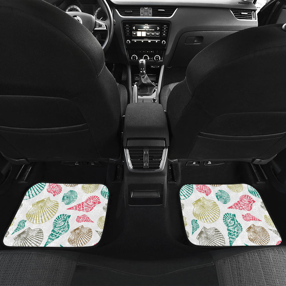 Colorful Shell Pattern Front And Back Car Mats