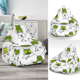 Sketch Funny Frog Pattern Bean Bag Cover