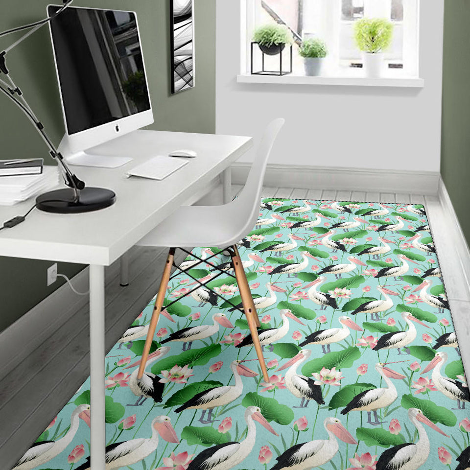 Pelican Pattern Print Design 01 Area Rug