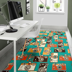 Camera Pattern Print Design 03 Area Rug