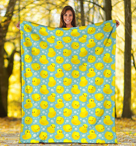 Duck Toy Pattern Print Design 03 Premium Blanket