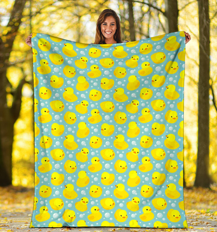 Duck Toy Pattern Print Design 03 Premium Blanket