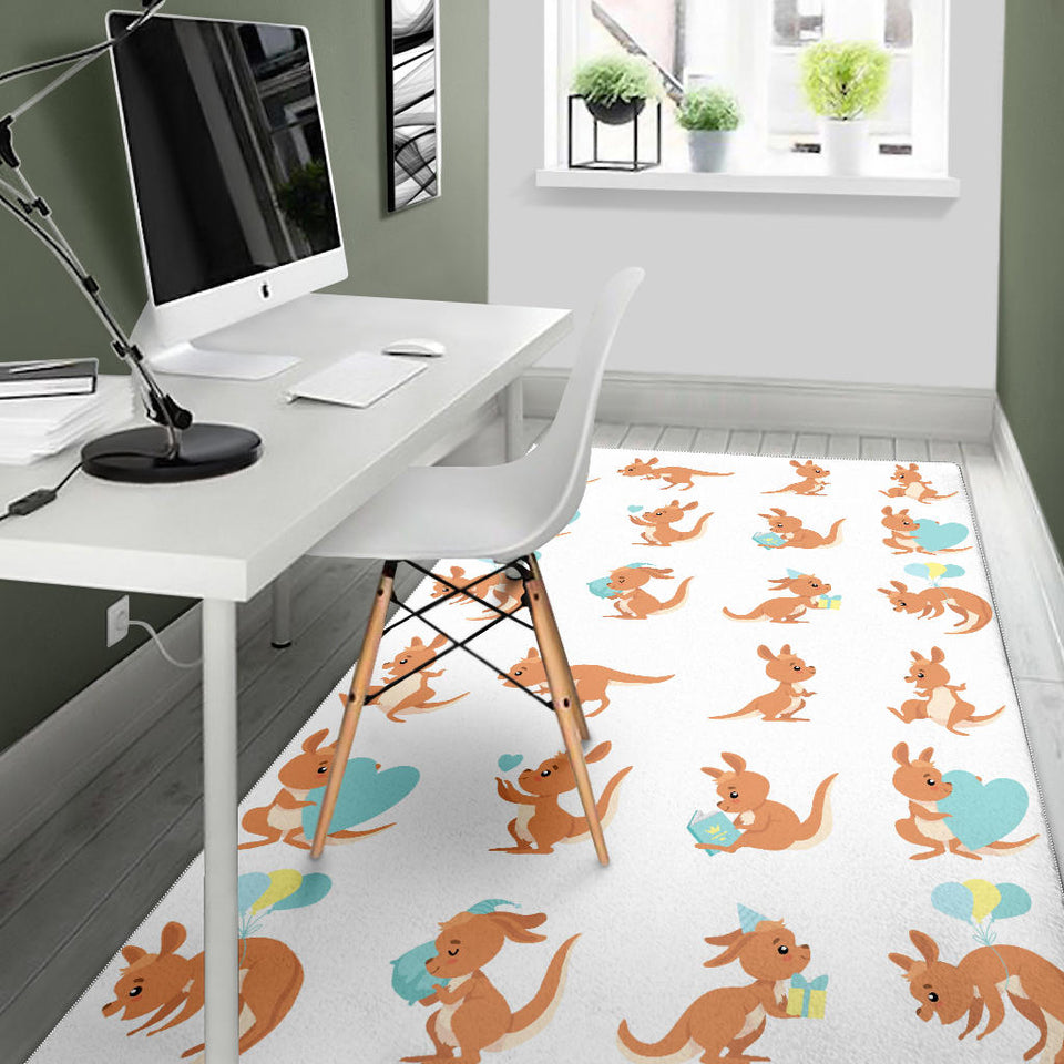 Cute Kangaroo Pattern Area Rug