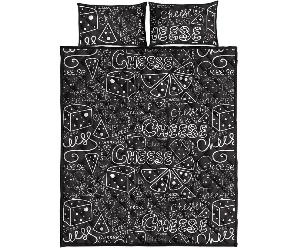 Handwritten cheese pattern Quilt Bed Set