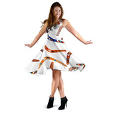 Boomerang Australian Aboriginal Ornament Pattern Sleeveless Midi Dress