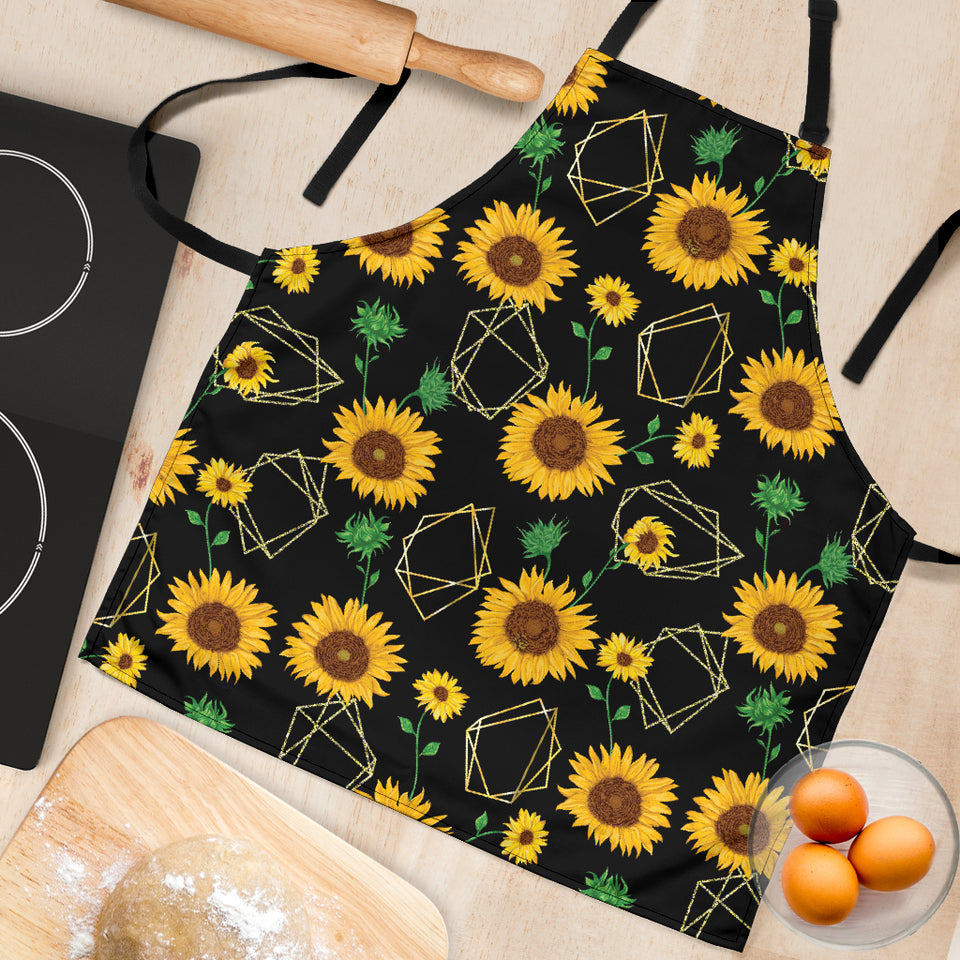 Sunflower Golden Polygonal Shapes Adjustable Apron