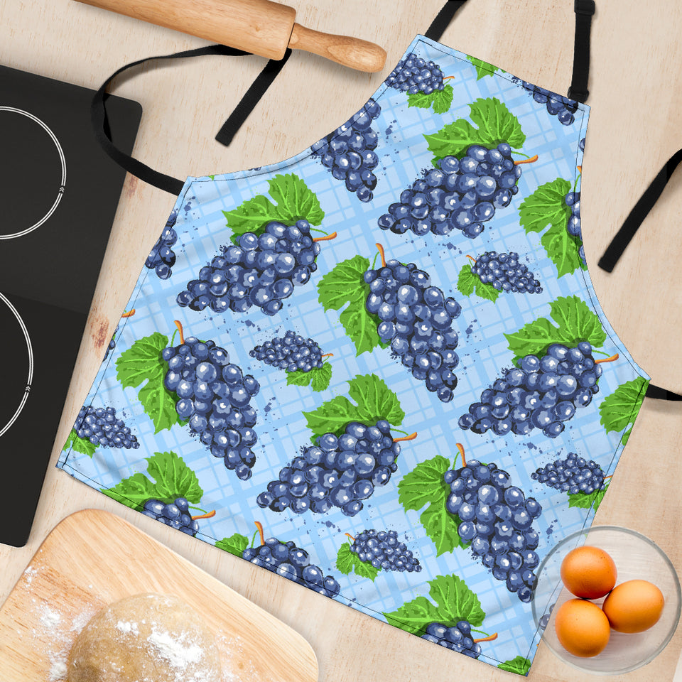 Watercolor Grape Pattern Adjustable Apron