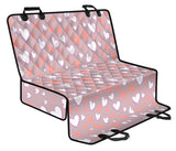 Coral White Heart Pattern Dog Car Seat Covers