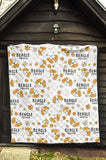 Cute Beagle Dog Pattern Background Premium Quilt