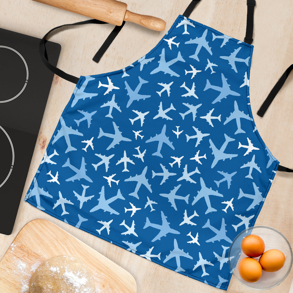 Airplane Pattern In The Sky Adjustable Apron