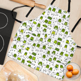 Sketch Funny Frog Pattern Adjustable Apron