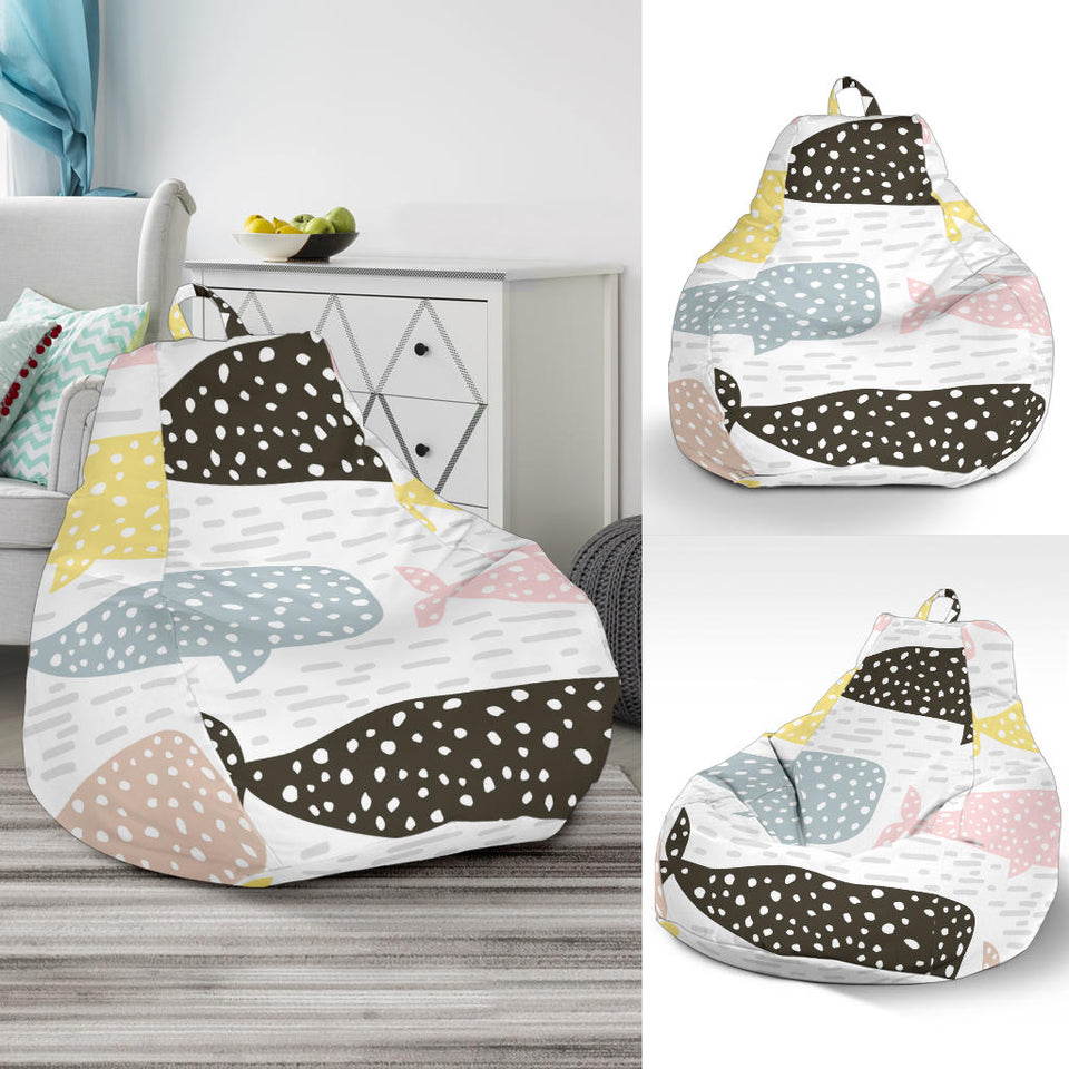 Whale Dot Pattern Bean Bag Cover