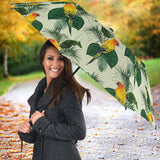 Beautiful Parrot Palm Leaves Pattern Umbrella