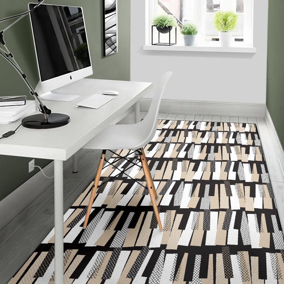Piano Pattern Print Design 04 Area Rug